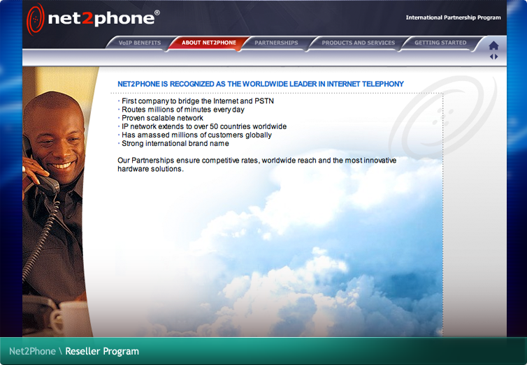 Net2Phone Reseller Program Flash Application