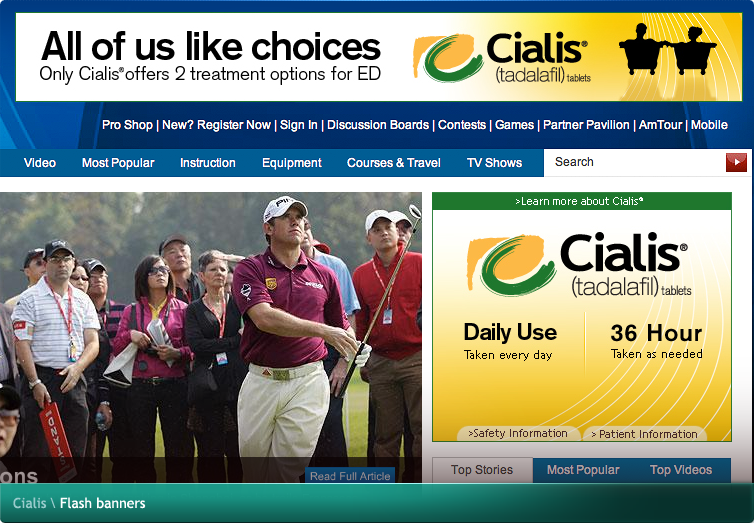 Cialis Flash banners
