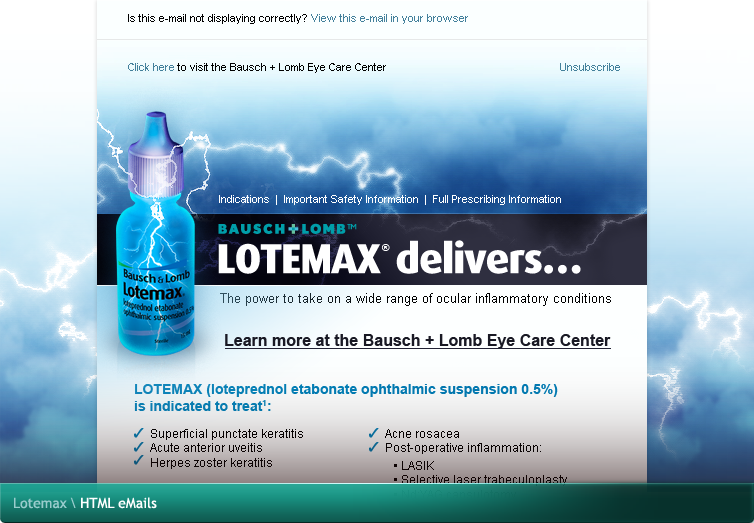 Lotemax HTML eMail