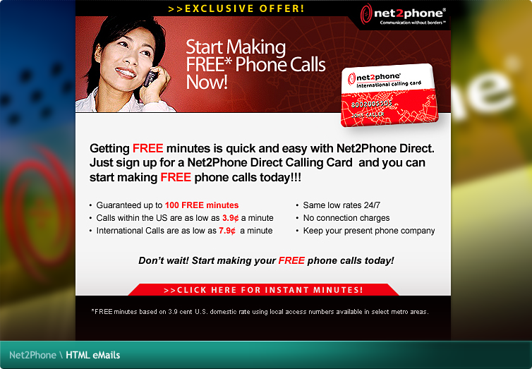 Net2Phone HTML eMail