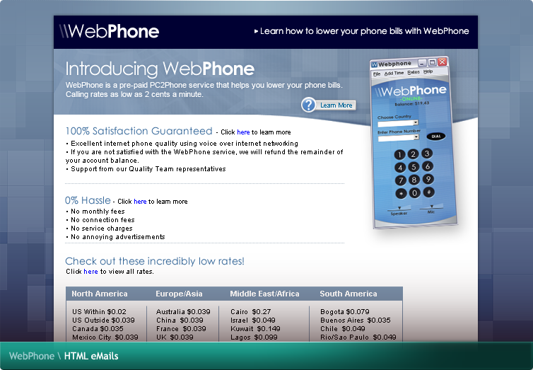 WebPhone HTML Emails