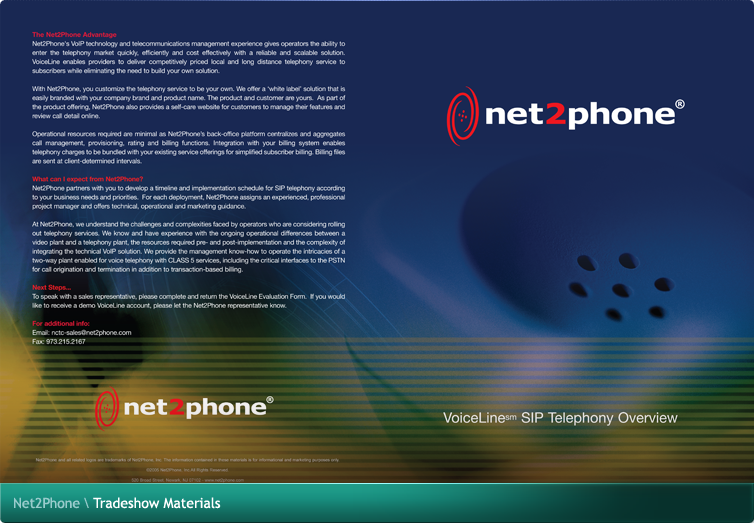 Net2Phone Tradeshow Materials